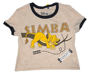 Disney The Lion King Simba Hakuna Matata Double-Sided Ringer T-Shirt Size M